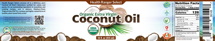 Organic Extra Virgin Coconut Oil 14 oz