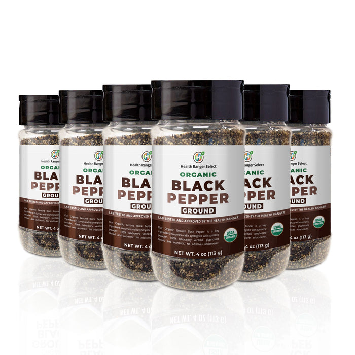 Organic Ground Black Pepper 4oz (113g) (6-Pack)