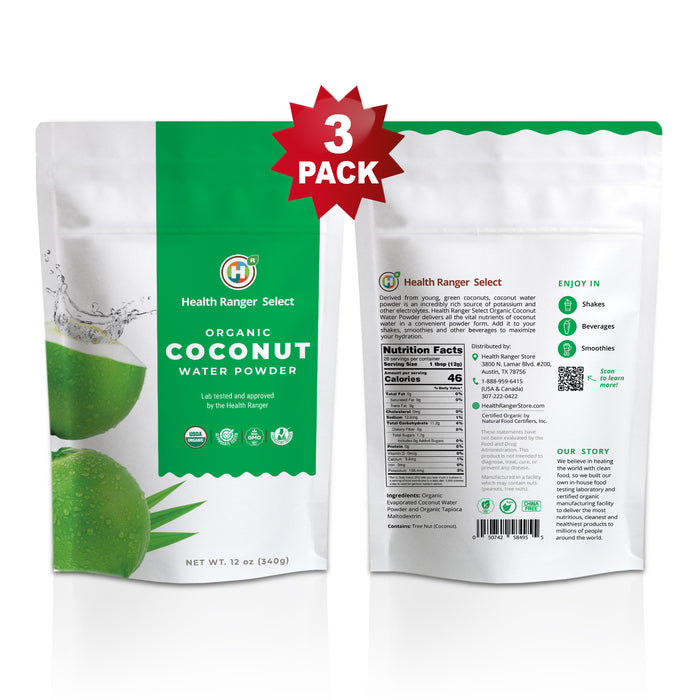 Organic Coconut Water Powder 12oz (340g) (3-Pack)