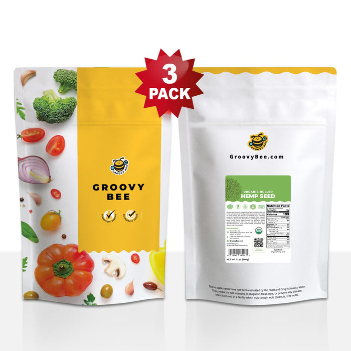 Organic Hulled Hemp Seed 12 oz (340 g) (3-Pack)