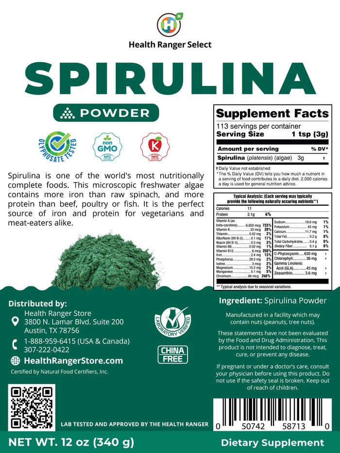 Spirulina Powder 12 oz (340 g)