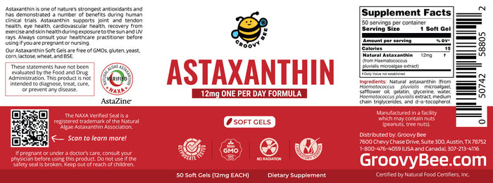Astaxanthin 50 Softgels 12mg (6-Pack)
