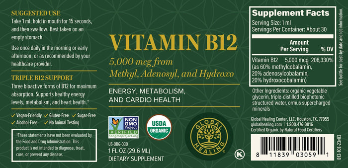 Vitamin B12 5000 mcg 1 fl oz