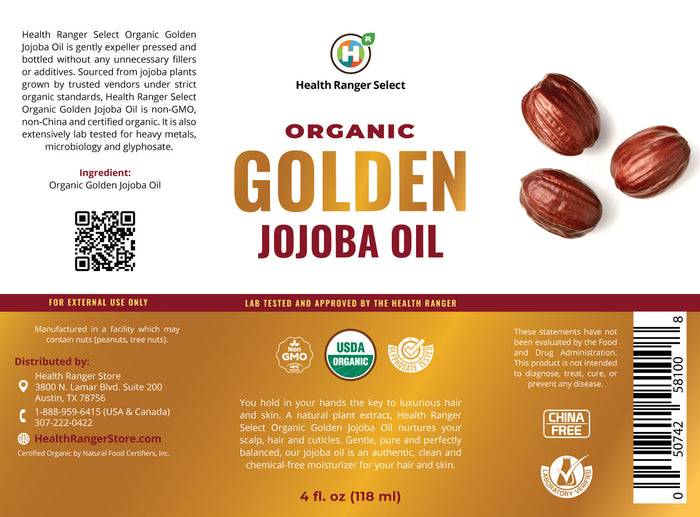 Organic Golden Jojoba Oil 4 fl oz (118ml)