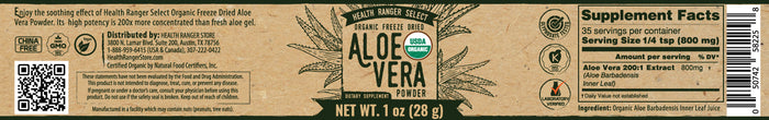 Organic Freeze Dried Aloe Vera 200:1 Extract Powder 1 oz (28g) (3-Pack)