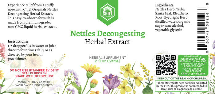 Nettles Decongesting Herbal Extract 2fl oz (60ml) (3-Pack)