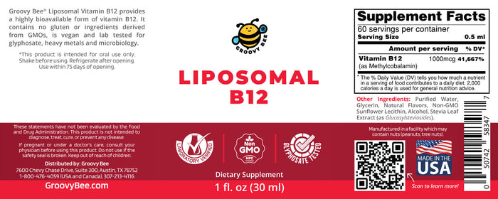 Liposomal Vitamin B12 1 fl. oz (30ml)
