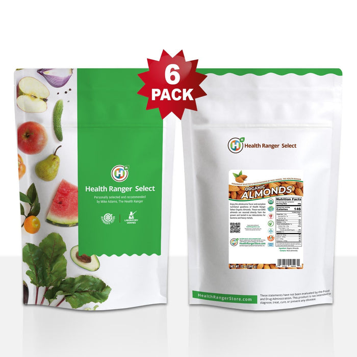 Organic Almonds 12oz (340g) (6-Pack)
