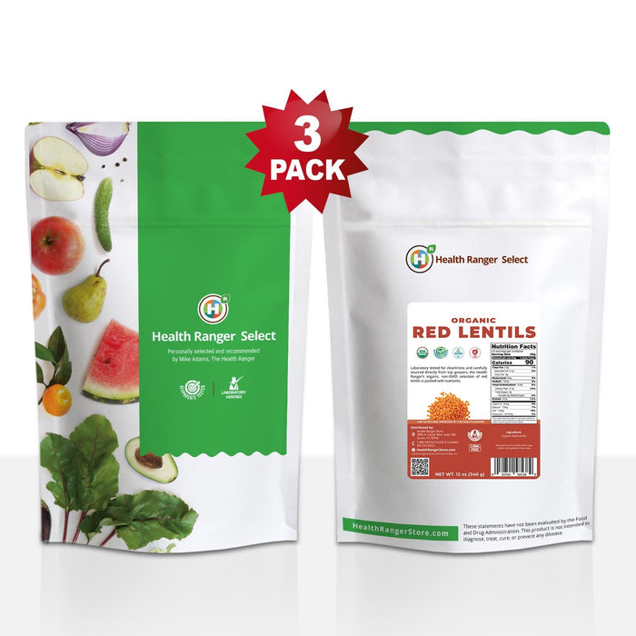 Organic Red Lentils 12 oz (340g) (3-Pack)