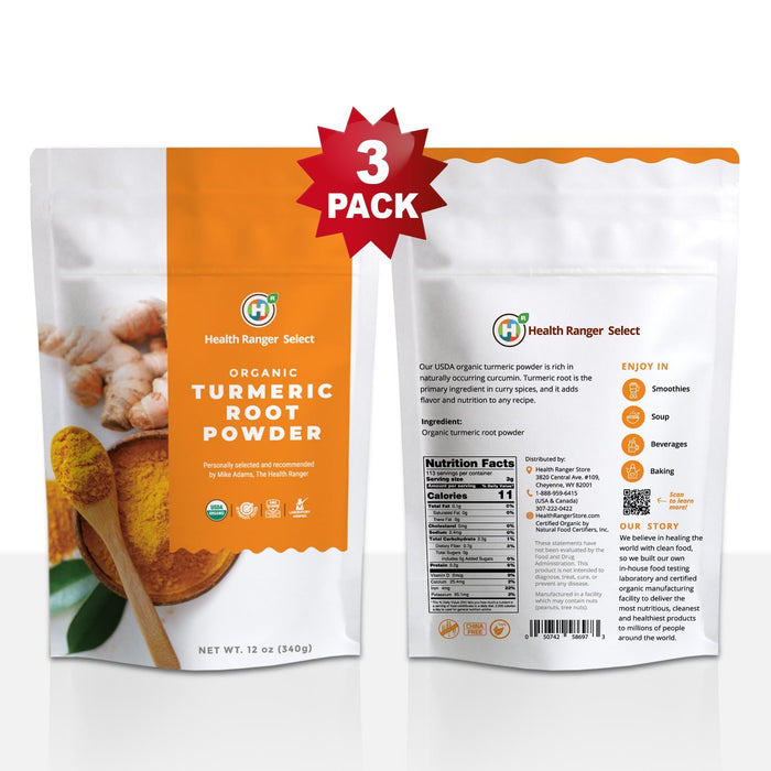 Organic Turmeric Root Powder 12oz (340g) (3-Pack)